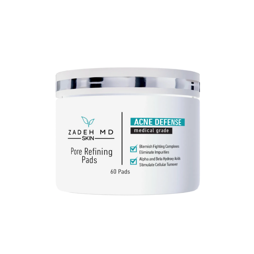 Zadeh MD Skin Acne Defense product packaging on a white background